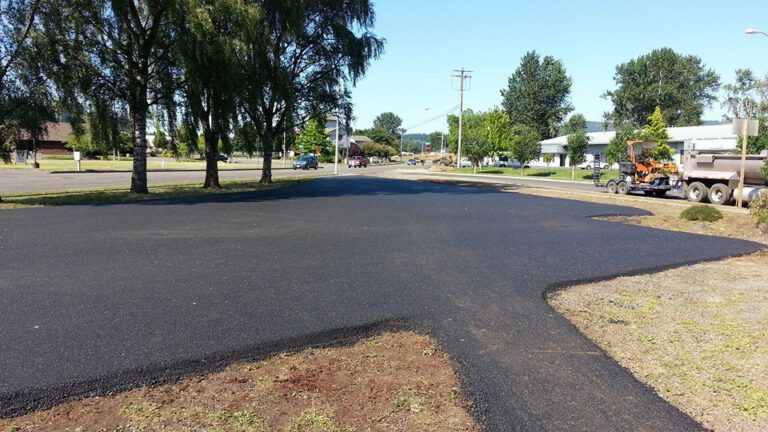 Paved asphalt on home lot