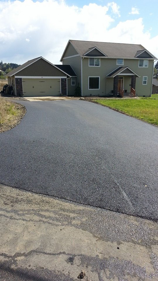 Repaved driveway for home