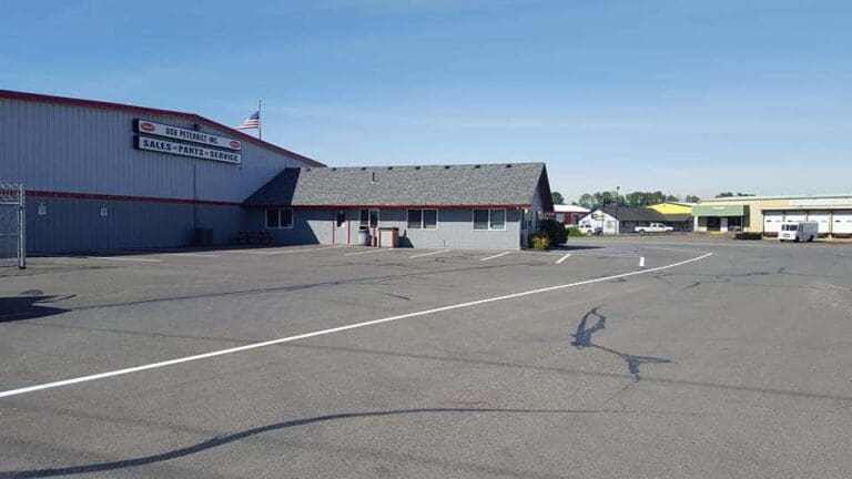 Driveway of a Peterbilt inc.